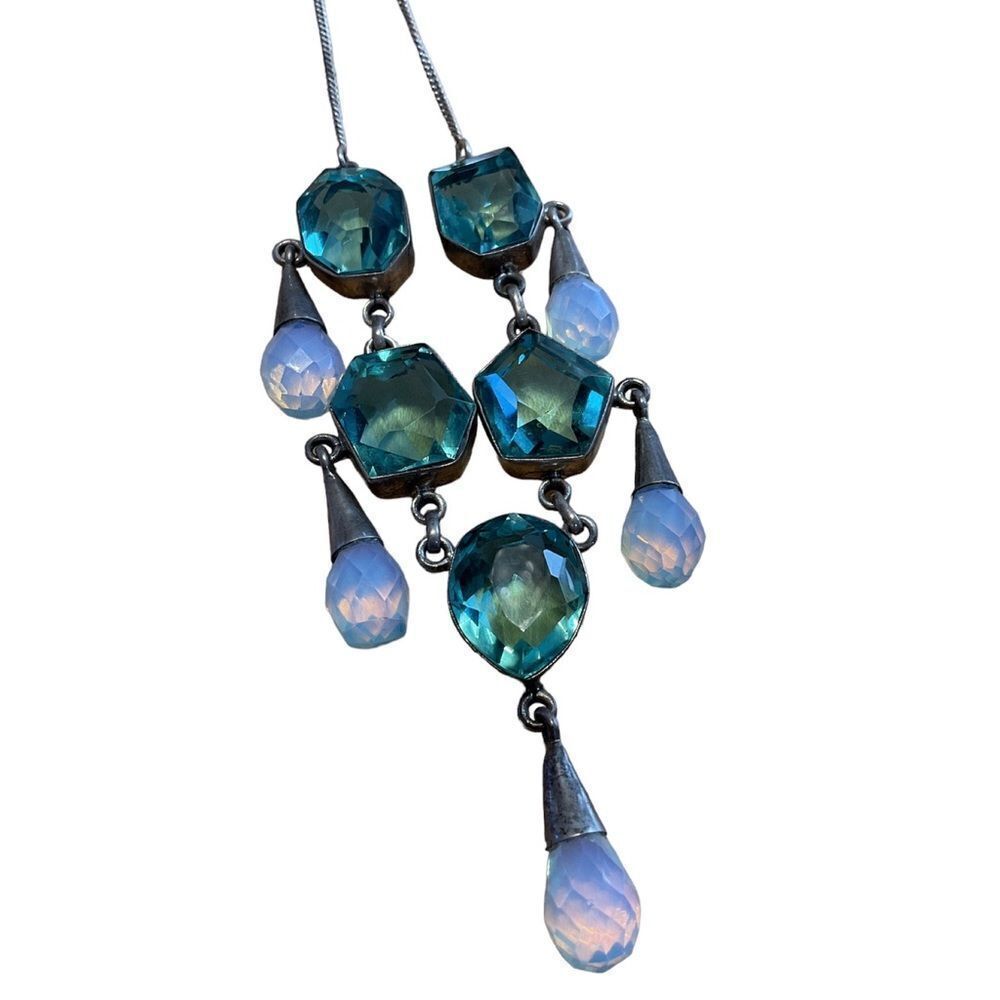 Vintage 925 Silver Setting with Gems - Picture 2 of 5